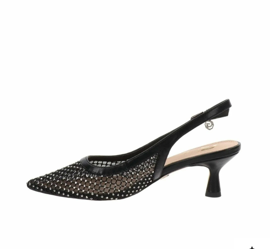 Sandalo microrete e strass