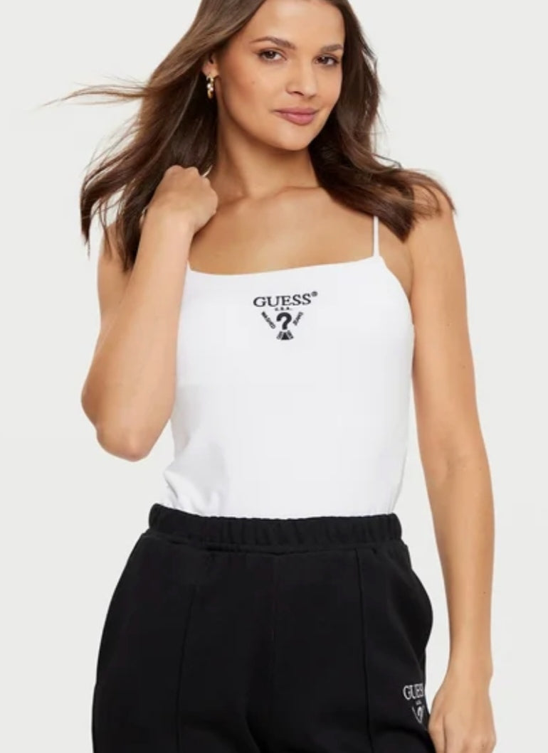 Top scritta ricamo Guess