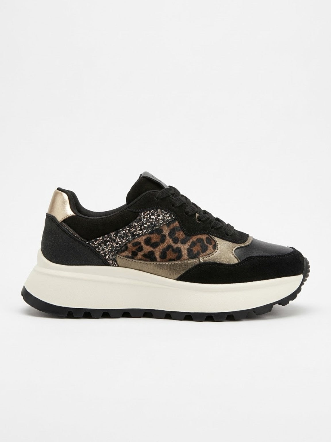 Sneaker donna Gold & Gold GB1110 nera vista laterale