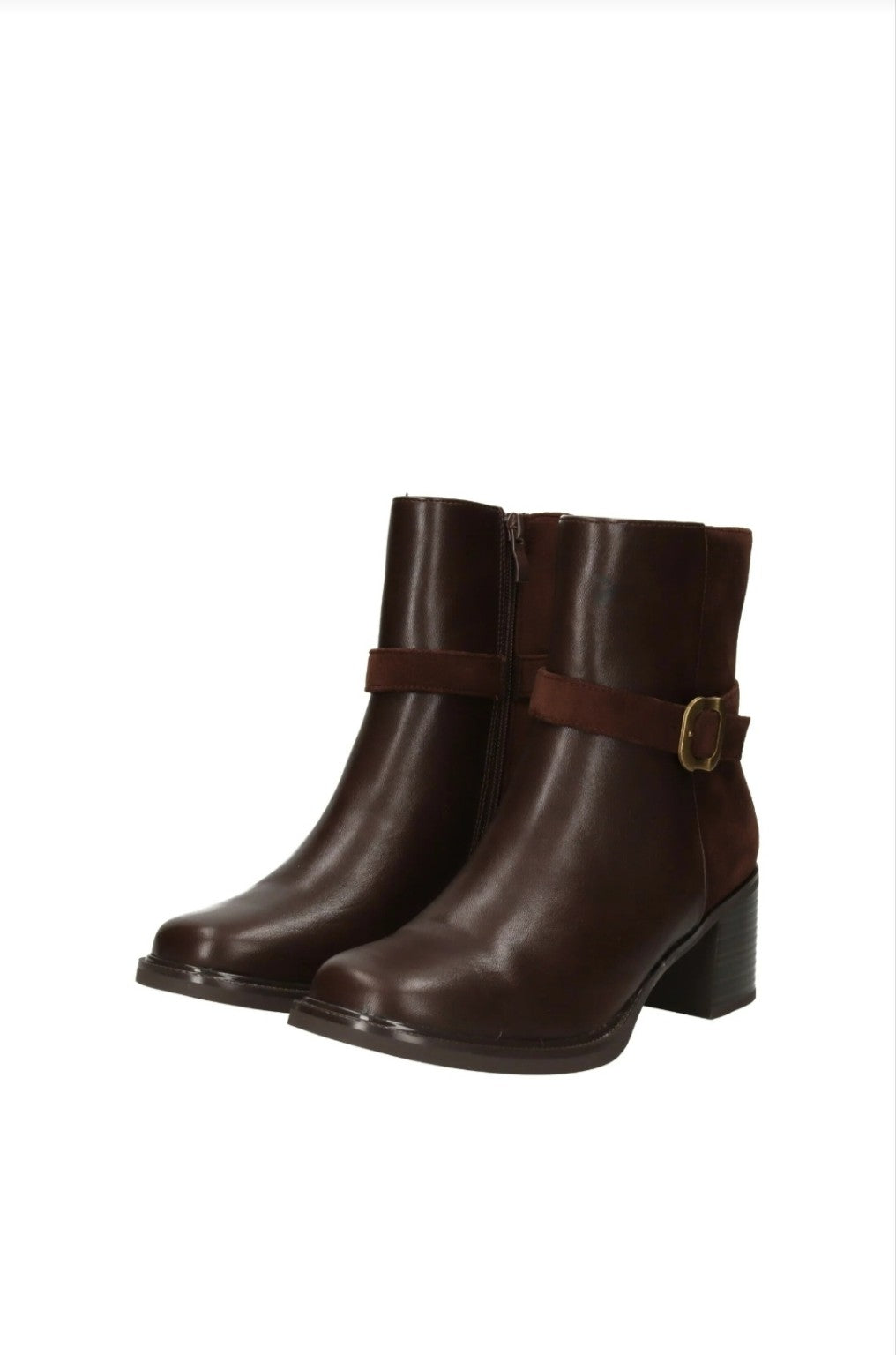 Stivaletti marroni Gold and Gold GY507 vista tre quarti