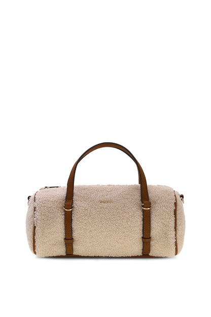 Borsa Guess HWWS23 25760 avorio effetto teddy con dettagli marroni