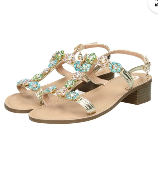 Sandali pietre fiori