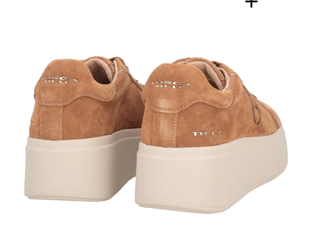 Sneakers Dazzing in suede con fiori gioiello