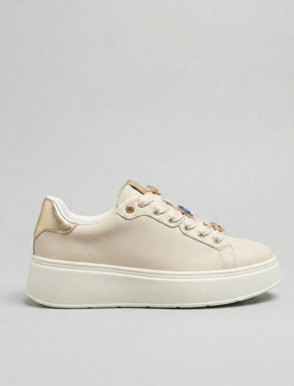 Sneakers cuori panna