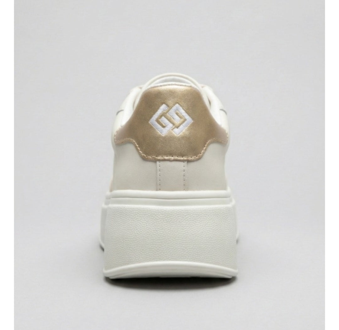 Sneakers cuori panna