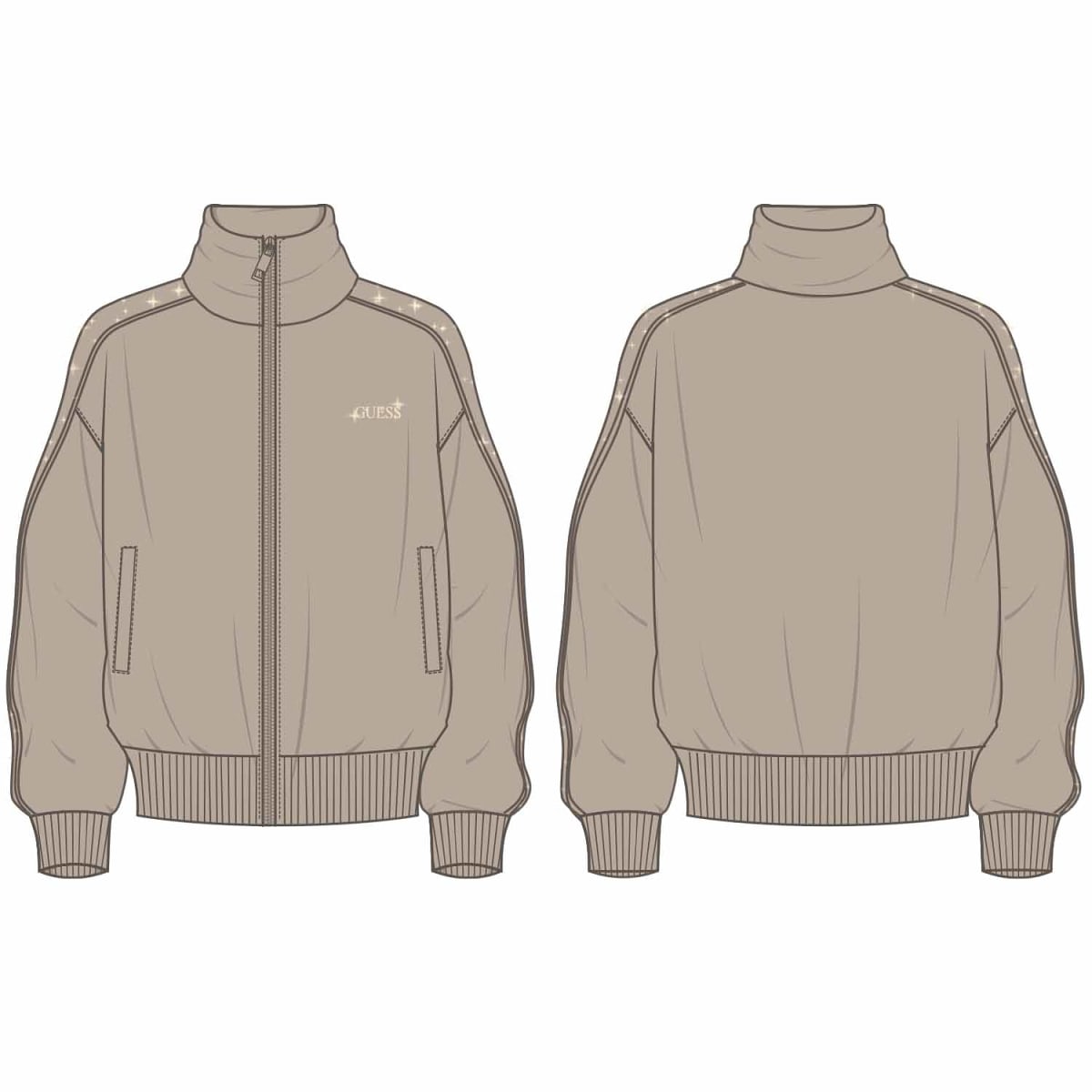 OCTAVIA HIGH NECK FULL-ZIP SWE