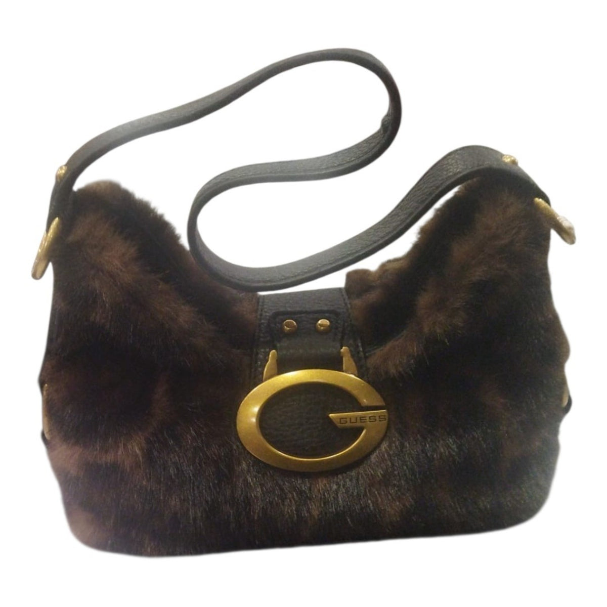 GUESS Davika borsa donna marrone – dettaglio tracolla e logo