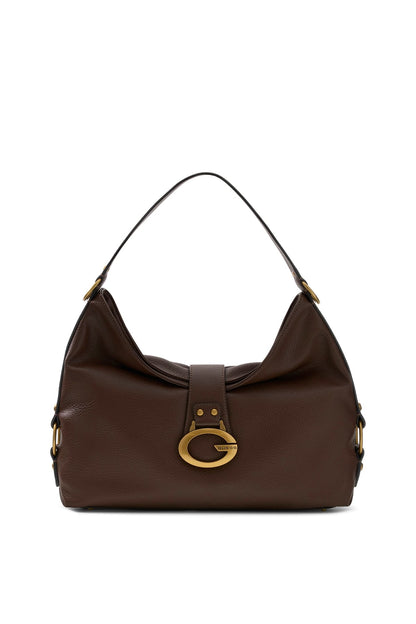 Borsa Guess donna marrone HWBB93 08020 con logo G dorato