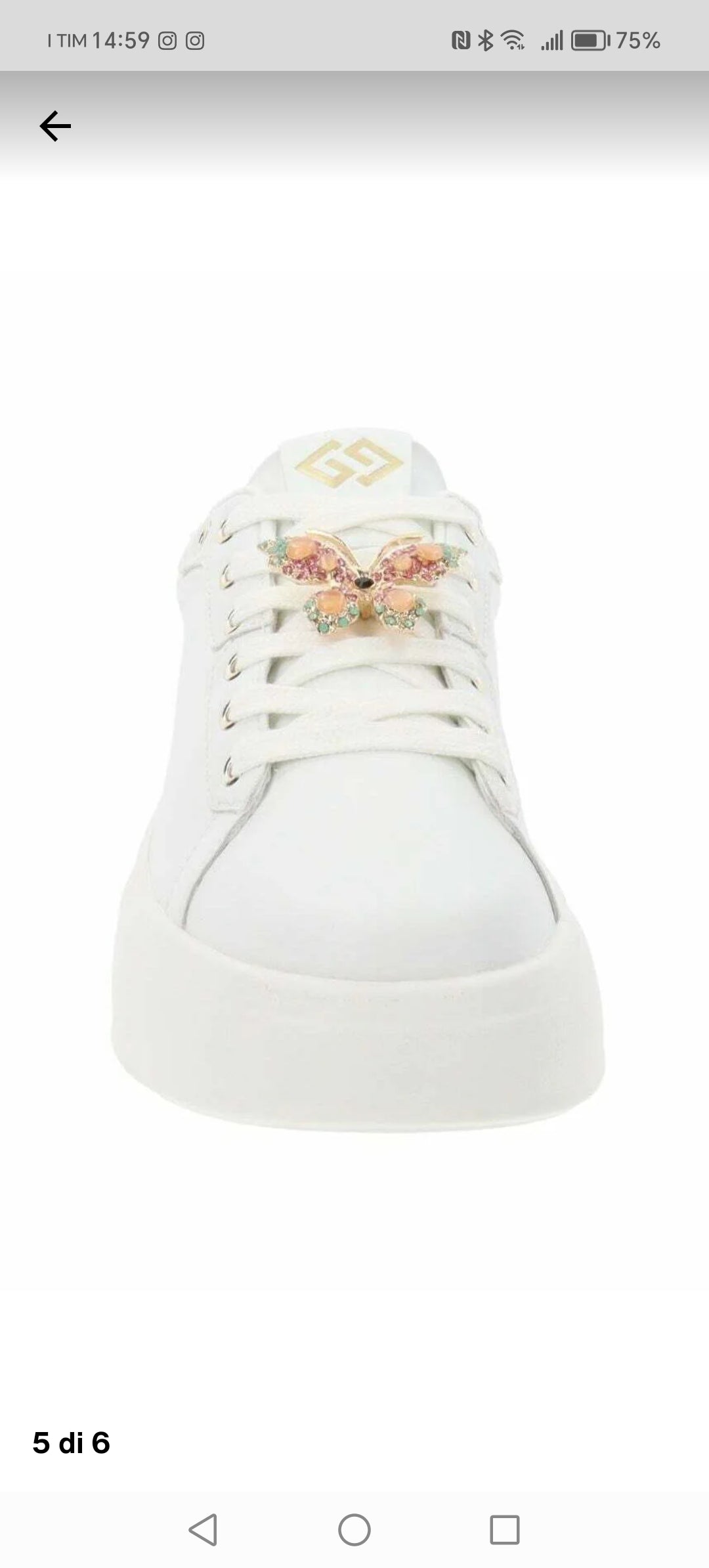 Sneacker farfalle toni rosa