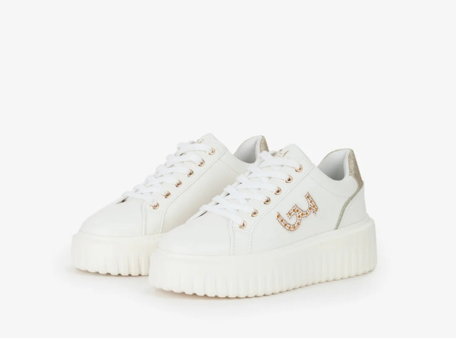 Sneakers bianca e oro