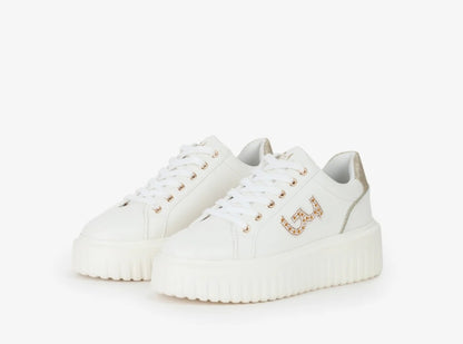 Sneakers bianca e oro
