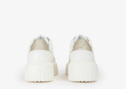 Sneakers bianca e oro