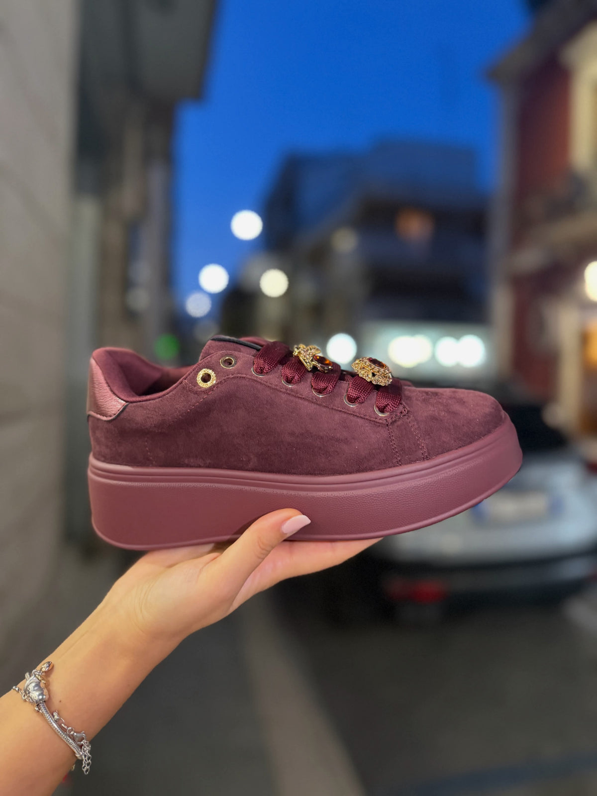 Sneakers bordó