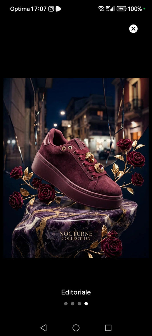 Sneakers bordó
