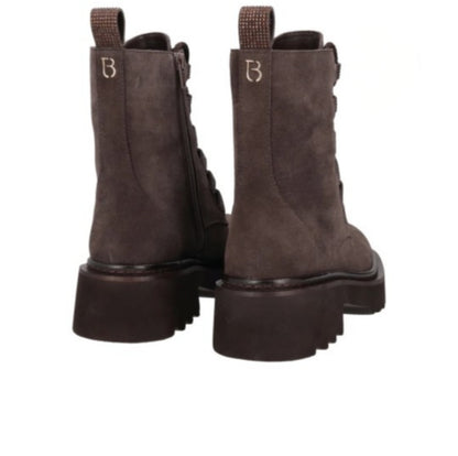 Stivaletto Lea in suede colore testa di moro.