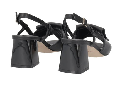 Slingback in pelle nera Ocean