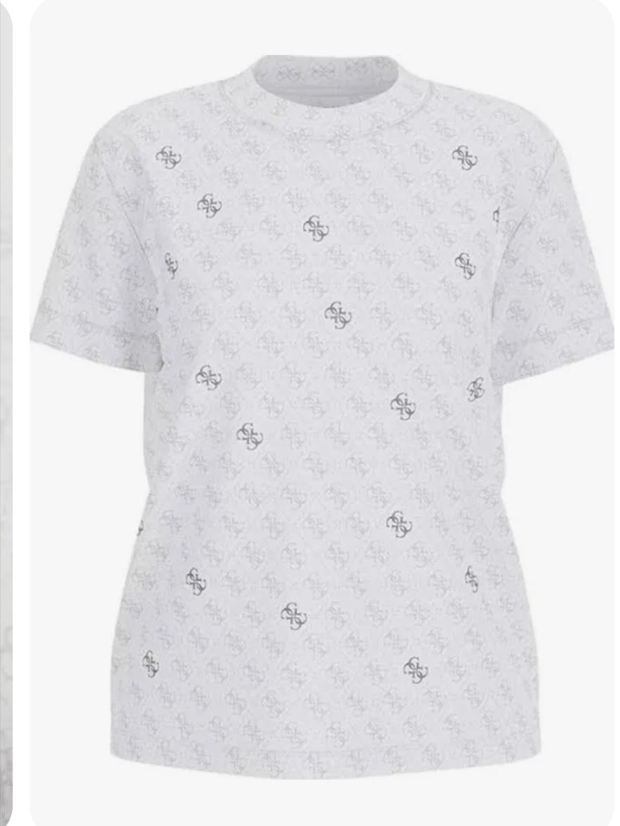 T-shirt logo micro e strass