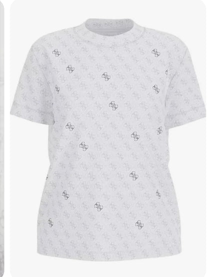 T-shirt logo micro e strass