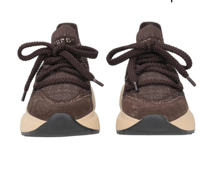 Sneaker Chill out con microstrass colore testa di moro