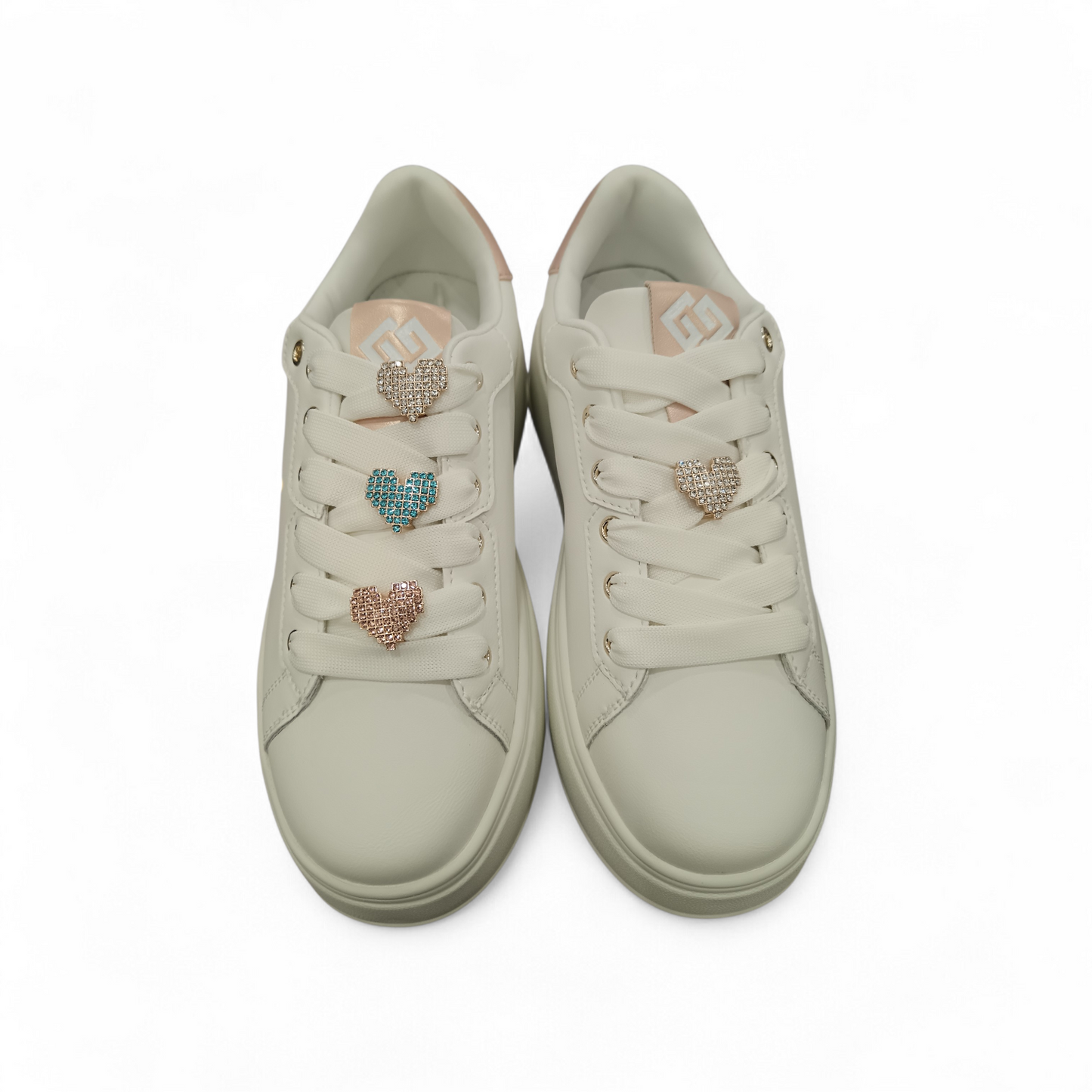 Sneakers cuori bianche
