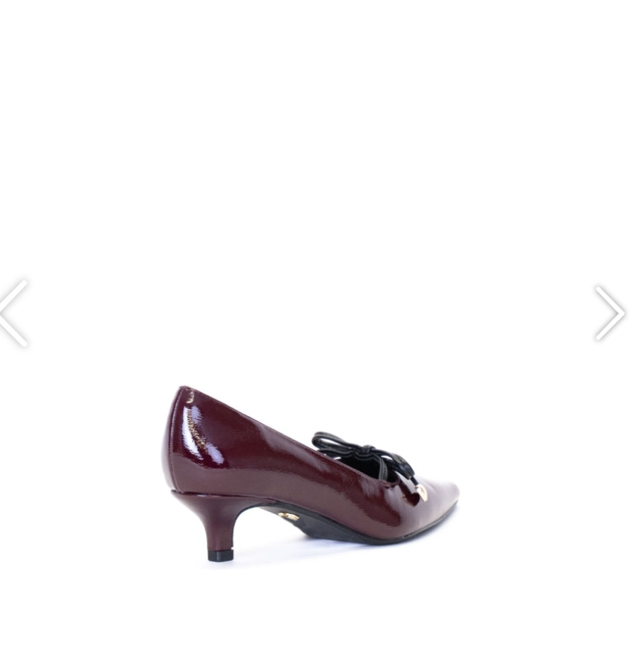 Décolleté vernice bordó