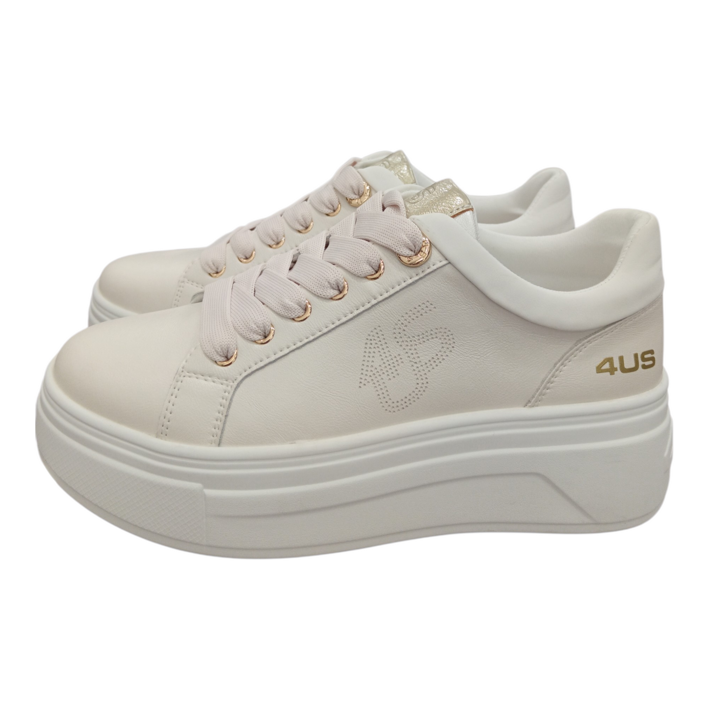 Sneakers avorio alte