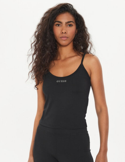 Top scritta strass