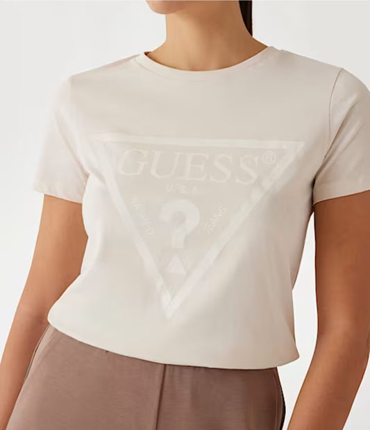 T-shirt Guess con triangolo in tinta