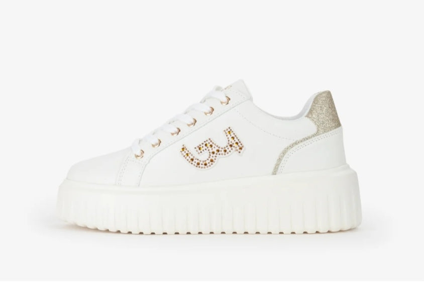 Sneakers bianca e oro