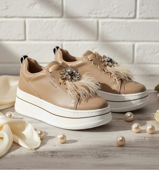 Sneakers Piume beige