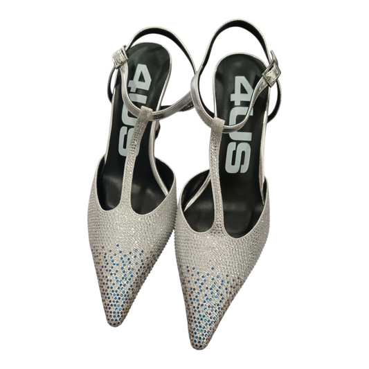 Slingback Swarovski argento
