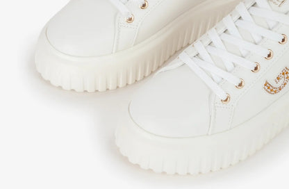 Sneakers bianca e oro