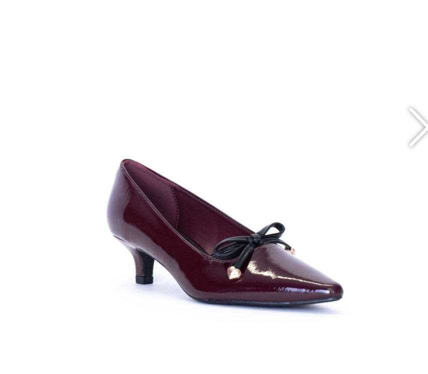 Décolleté vernice bordó